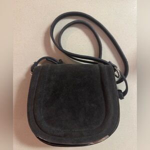 BCBGeneration Navy Blue Suede Crossbody Bag